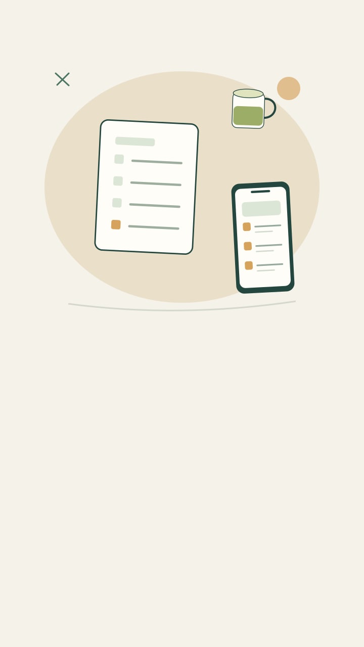 Printed menu alongside a phone menu