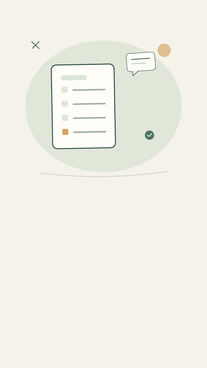 Incomplete record being completed with a check mark
