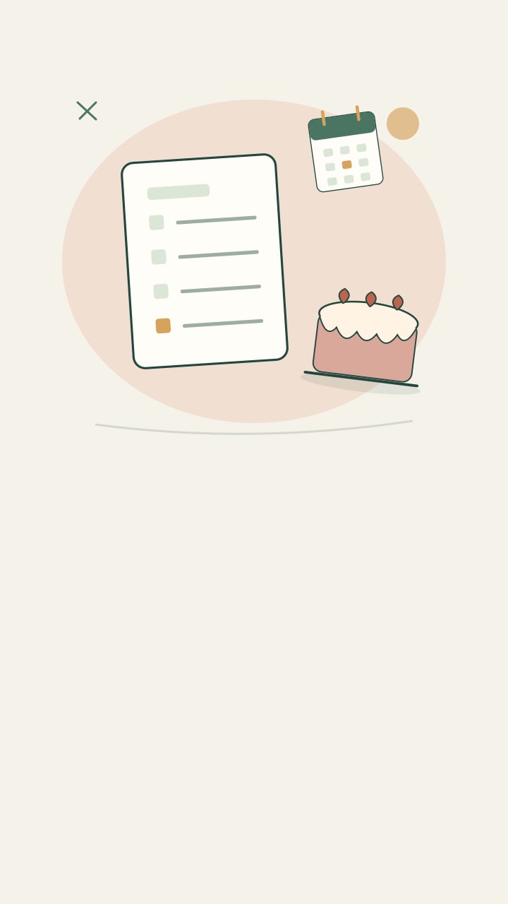 Four conceptual form fields beside a cupcake