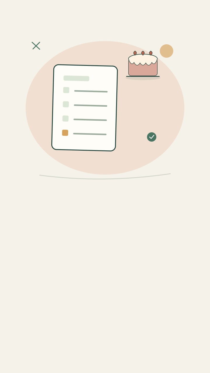 Fictional tracking card with a manually checked entry