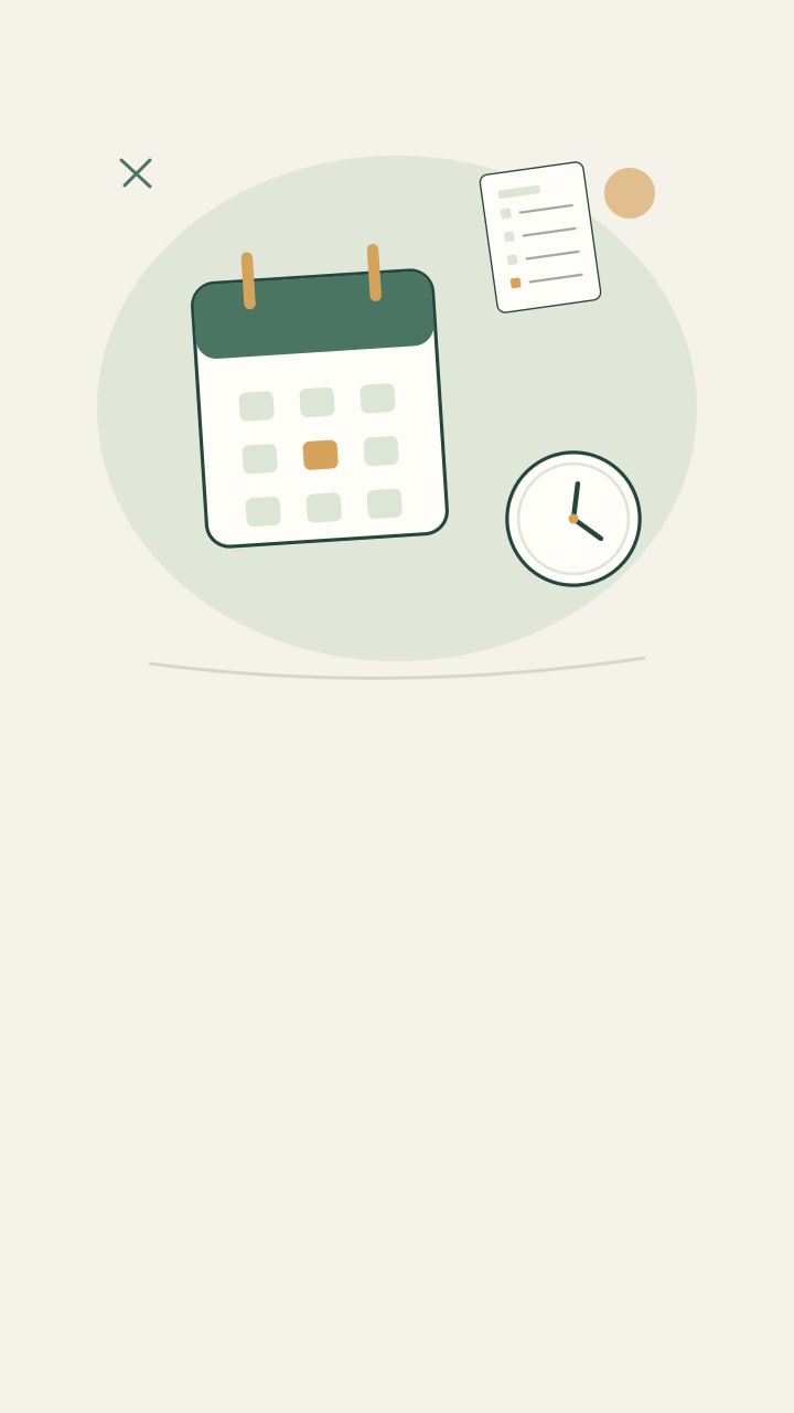 Calendar with a deadline and separate study blocks