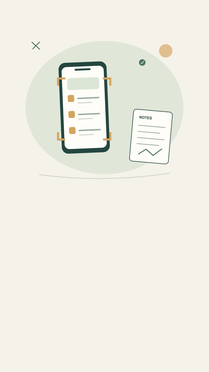 Conceptual scanning frame around an original sample page